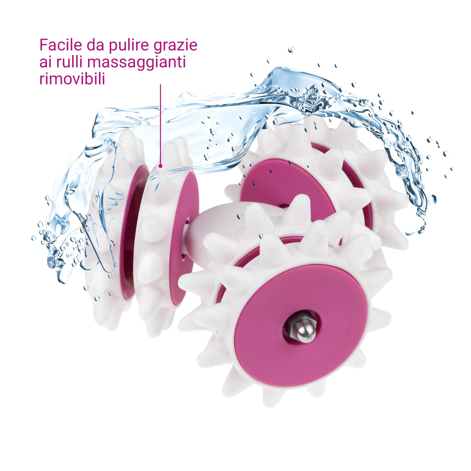 medisana AC 850 Massaggiatore di cellulite per una pelle più soda, automassaggio con 6 rulli massaggianti rotanti e 2 intensità di massaggio
