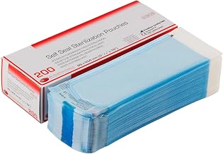 Sterilization Bags (Pack of 200) Self Adhesive Sterilization Bags Without Gussets, Each Measures 3.5" x 10"