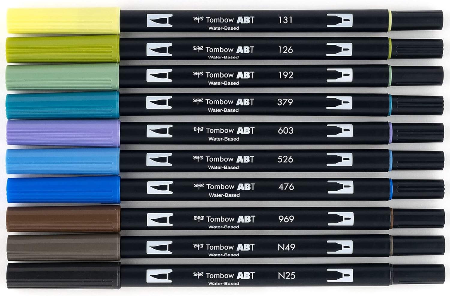 Tombow 56169 Dual Brush Pen Art Markers, Landscape, 10-Pack. Blendable, Brush and Fine Tip Markers