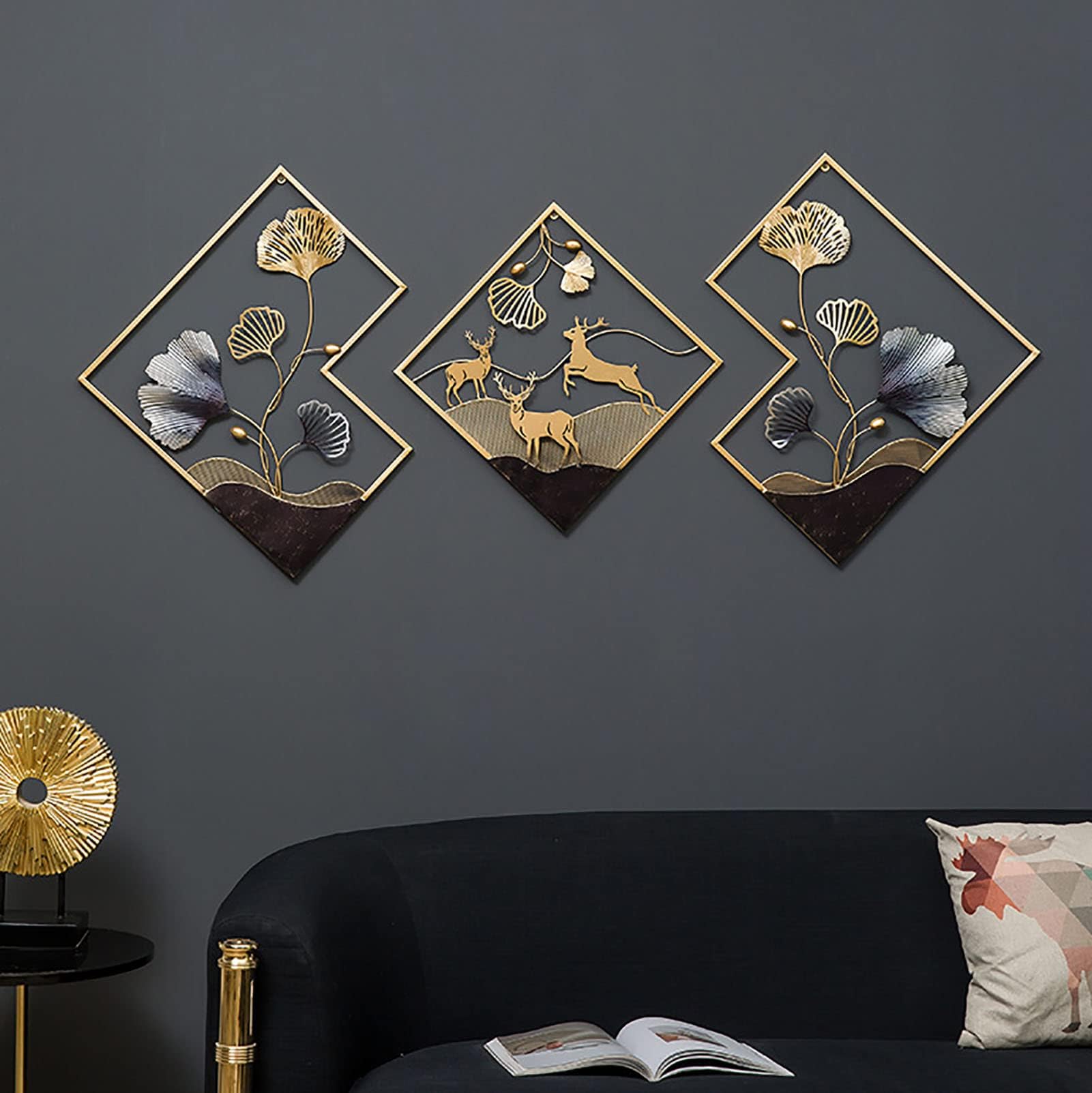 FOELANNE Wrought Iron 3D Metal Wall Decor