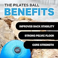 Vista 2 de Natural Pilates Pelota Pelota de ejercicio pequeña Pelota de pilates de 9 pulgadas para fuerza del núcleo y estabilidad de la espalda Pelota