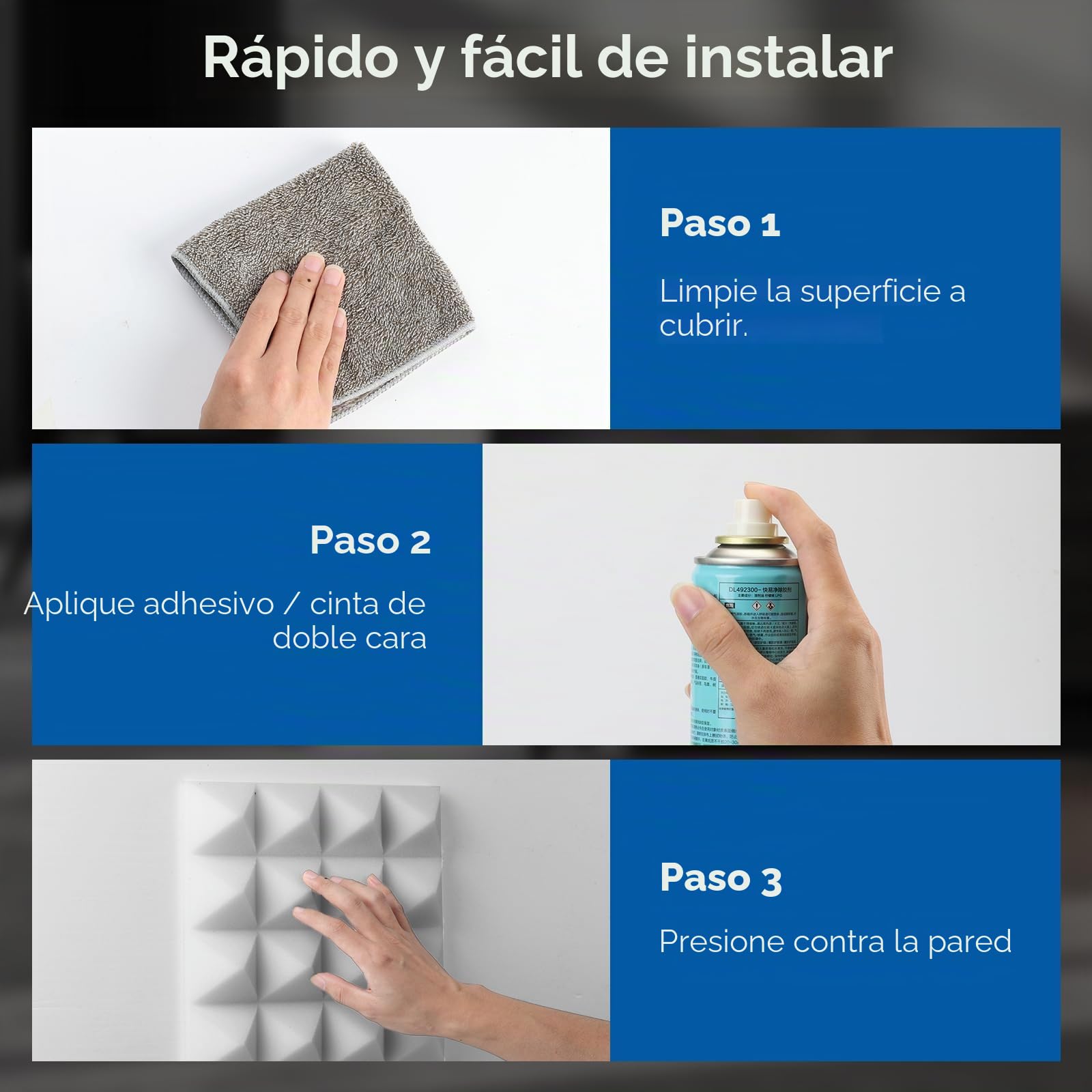 Arrowzoom 24 Panels acustico absorción sonido Pirámide 50x50x5cm Espuma acústica aislamiento acustico estudio de grabación Casas Estudios Azulejos Incombustibles Insonorizados AZ1034 GRIS | Espuma acustica de alta densidad para reduccion de eco, absorcion