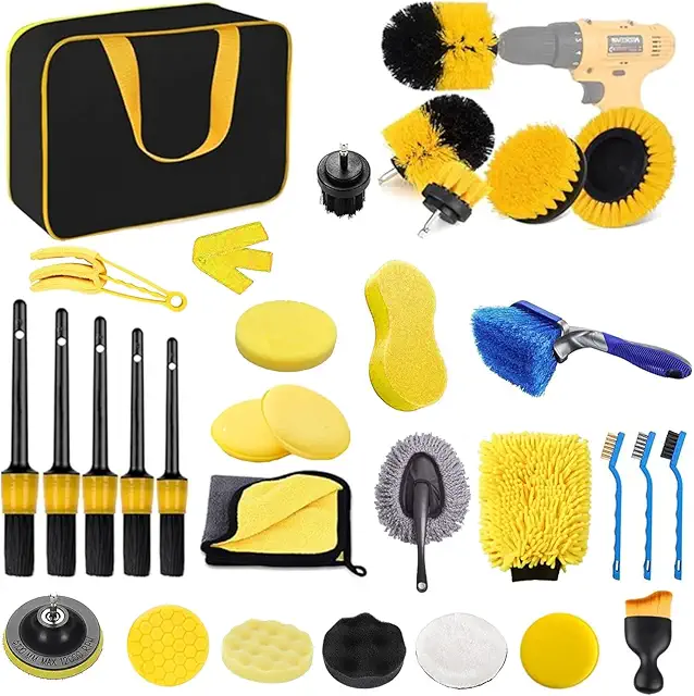 31Pcs Car Detailing Kit - Complete Interior & Exterior Cleaning Set for Cars, Motorcycles, Bikes