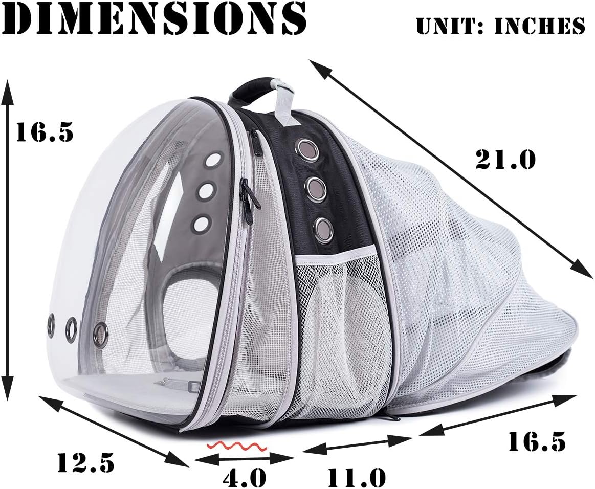 Interfashioner Large Cat Carrier Backpack, Front & Back Expandable ...