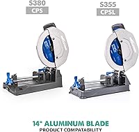 Vista 7 de Evolution Power Tools 14BLADESS - Hoja de sierra de corte de acero inoxidable, 14 pulgadas x 90 dientes, color amarillo y Power Tools 14BLADEAL Hoja