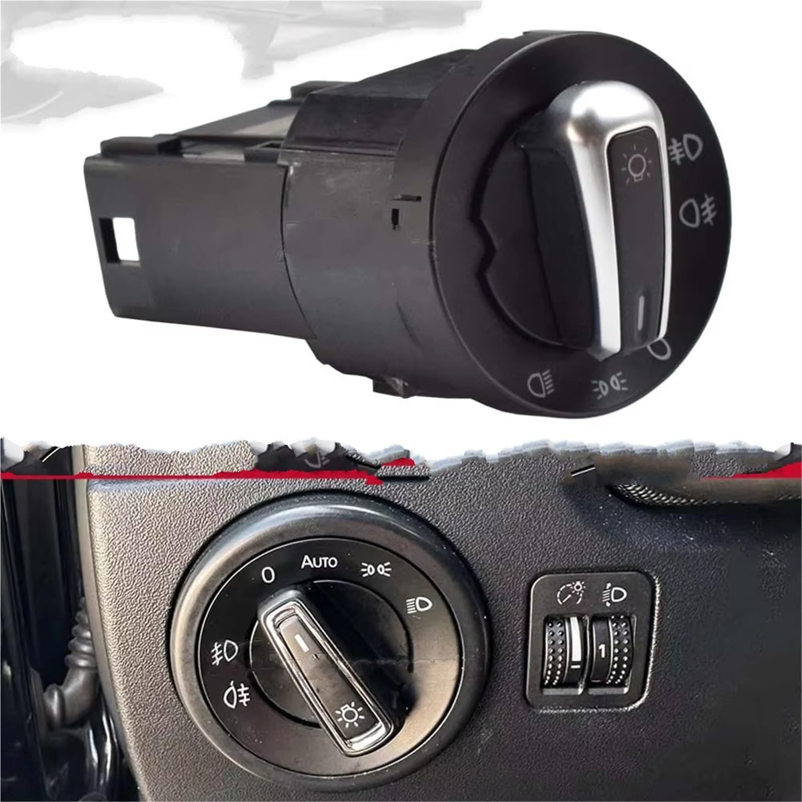 Faros Upgrade Compatible Con VW Para Transpoter 2003 2004 2005 2006-2009 Para S&haran 1995-2005 Botón De Control De Luz Del Interruptor De Faros Del Automóvil