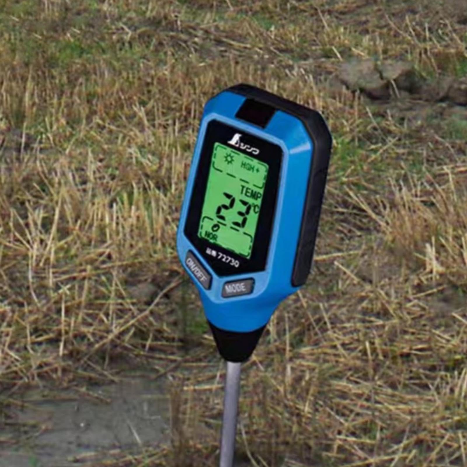 Misuratore di umidità, Tester di acidità, termometro per Piante, misuratore Digitale Portatile per Prato, Giardino, Piante da