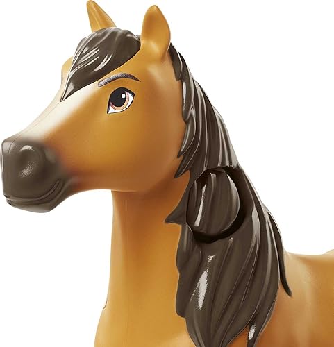 Miniatura 6 de Mattel Spirit Untamed Lucky Doll & Spirit Horse Figure, juego de paseo juntos y 2 accesorios, muñeca "salta" y "paseo" en caballo caminante
