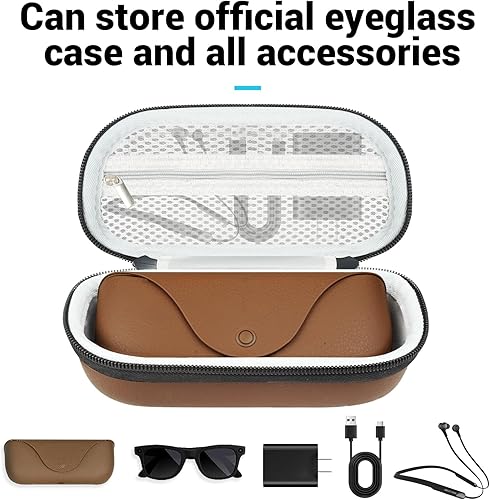 Miniatura 2 de sarlar Estuche rígido de transporte para Ray-Ban Meta WayfarerSkylerHeadliner Smart Glasses Charge Box Todos los accesorios, protección portátil AR