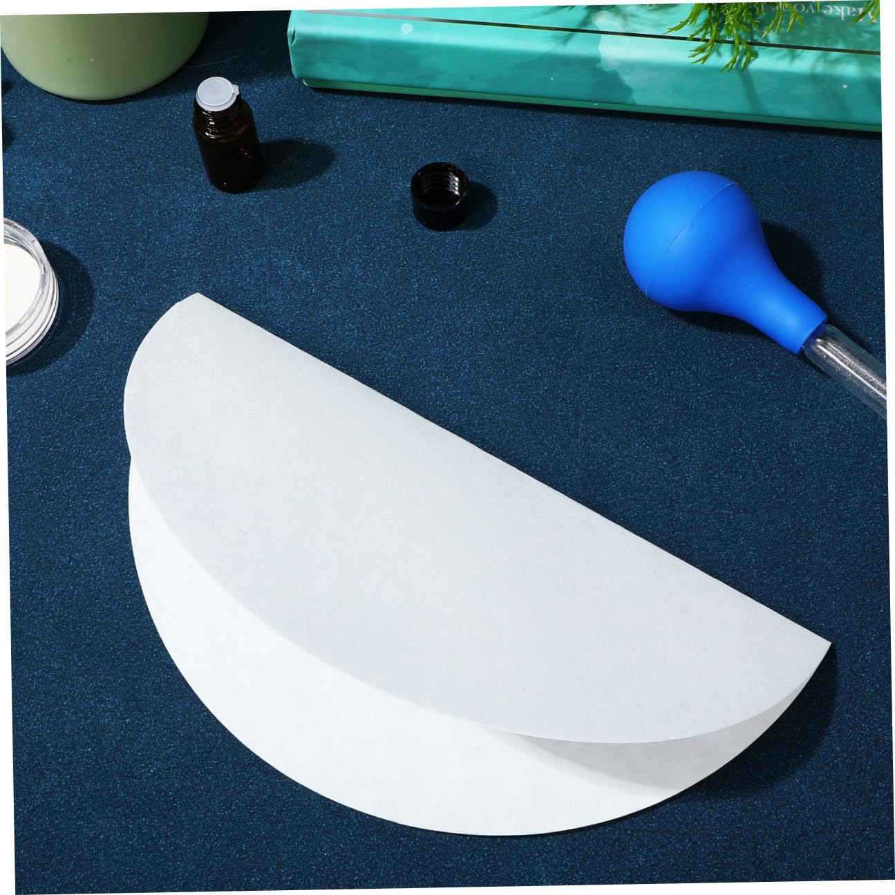 VILLCASE Discos de Papel de Filtro Cualitativo 100 18cm de Diámetro de Caudal Medio Papel Blanco para Laboratorio para Aplicaciones Generales y Experimentos