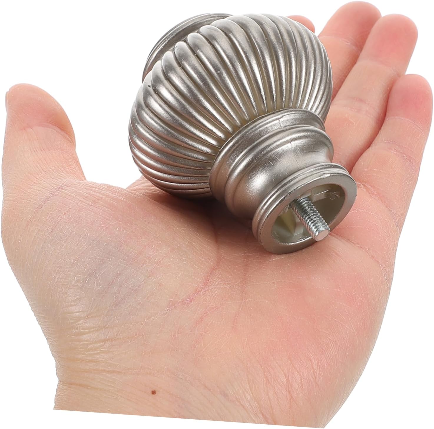 2pcs Decorative Curtain Rod Finials End Caps for Window Treatments Easy to Install Drapery Rod Accessories for Secure Ends