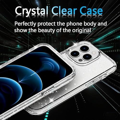 Vista 62 de TENOC Funda para teléfono compatible con iPhone 13 Pro Max, funda transparente a prueba de golpes protectora delgada para 6.7 pulgadas