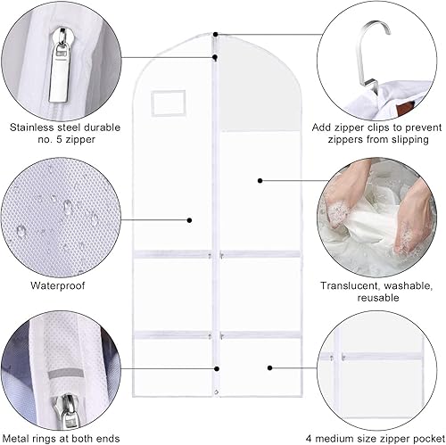 Miniatura 3 de Bolsa de ropa, bolsas de ropa para colgar ropa, bolsas de ropa de baile transparentes para bailarines, bolsa de disfraces de baile, bolsa de