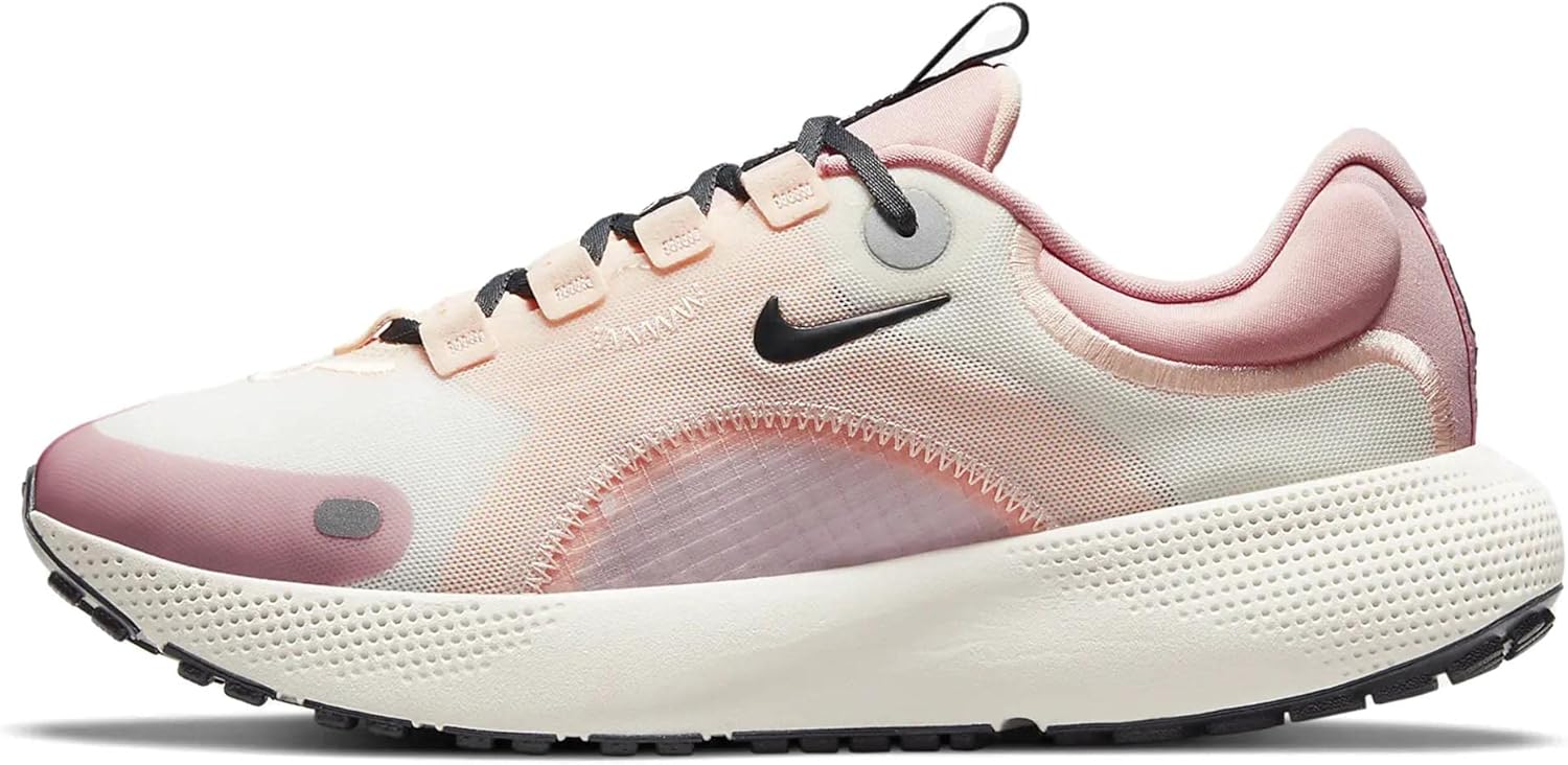 Nike Womens Escape Run Street Running Shoes (8.5, Sail/Dark Smoke Grey/Pink Glaze, Numeric_8.5