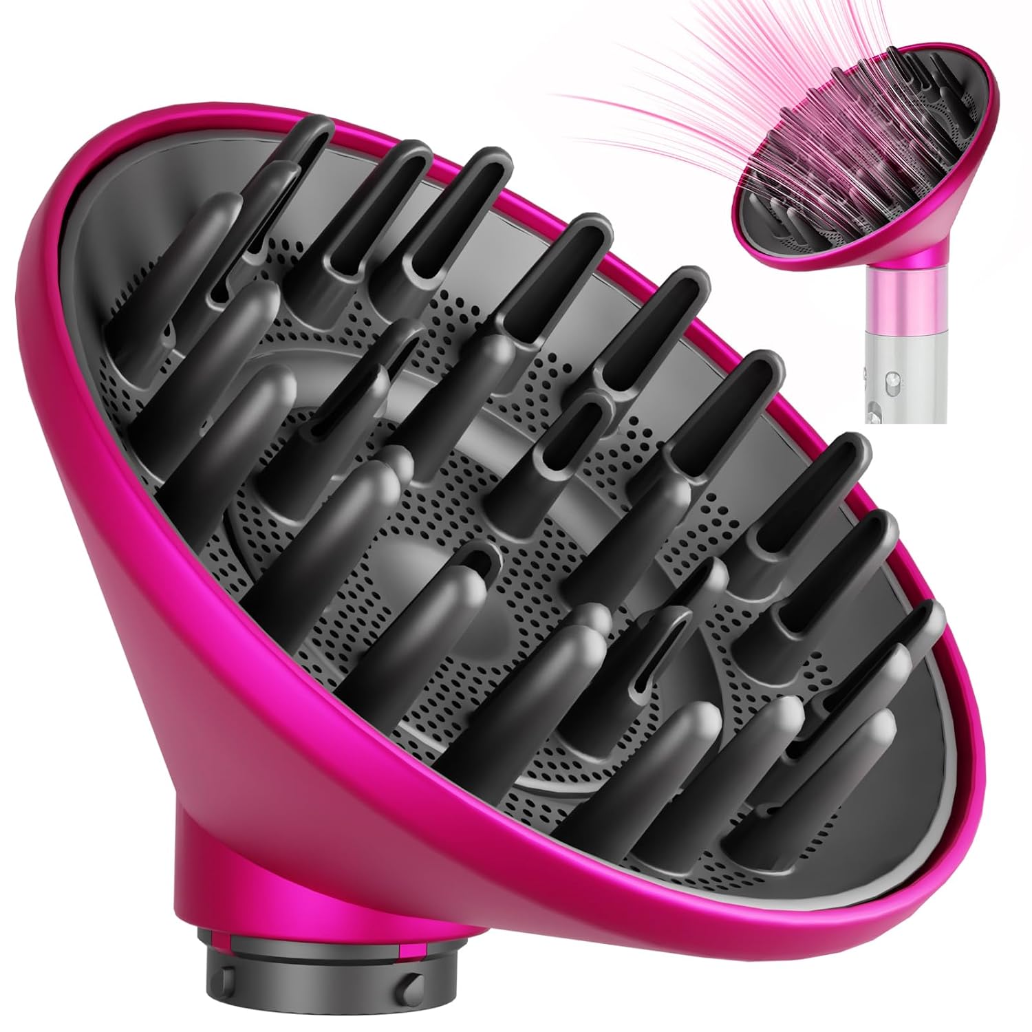 Large Diffuser Attachment Compatible with Dyson Airwrap HS01 HS05 HS08, Upgraded Hair Diffuser Nozzle to Dryer Faster and Define Curls Hair, Rose