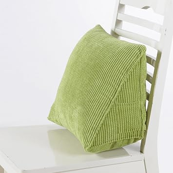 King Size Headboard Pillow Soft Velvet Wedge Backrest for Full Size Bed, Ergonomic Reading & Bed Rest Pillow with Removable Washable Cover, Headboard Wedge Pillow,Green,Small