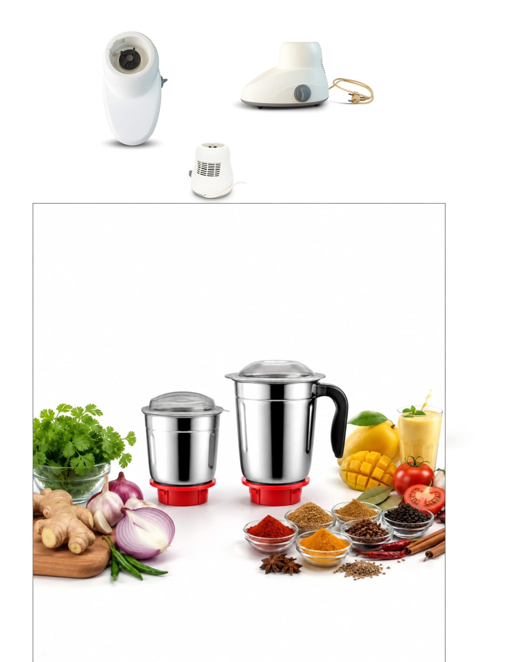800ml Grinding Jar & 1 Litre Shake Jar Combo | Compatible with Selected Maharaja Whiteline Solo Model Only | Check Images Before Order | Not Compatible with Other Models | Spice & Wet Grinding, 2 SS Jars, Compact Motor Base, Kitchen Appliance, Fruits & Vegetables-image-36