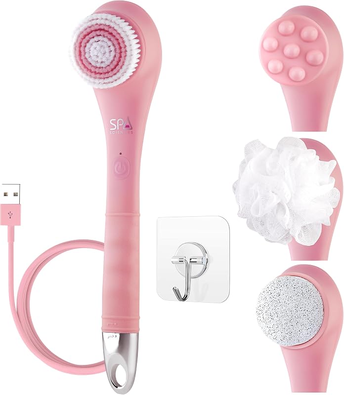 SPA SCIENCES NERA Sistema elétrico sônico 4 em 1 para limpeza corporal no banho, com acessórios