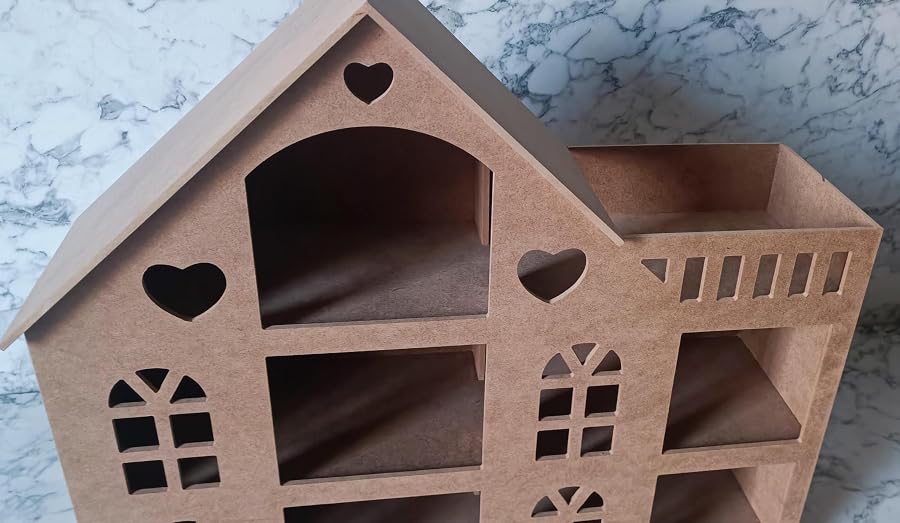 Hobi Adn 90208 Oyuncak Ev 3 Katlı Windows Penceri MODEL Ahşap MDF HAM… - Görsel 2