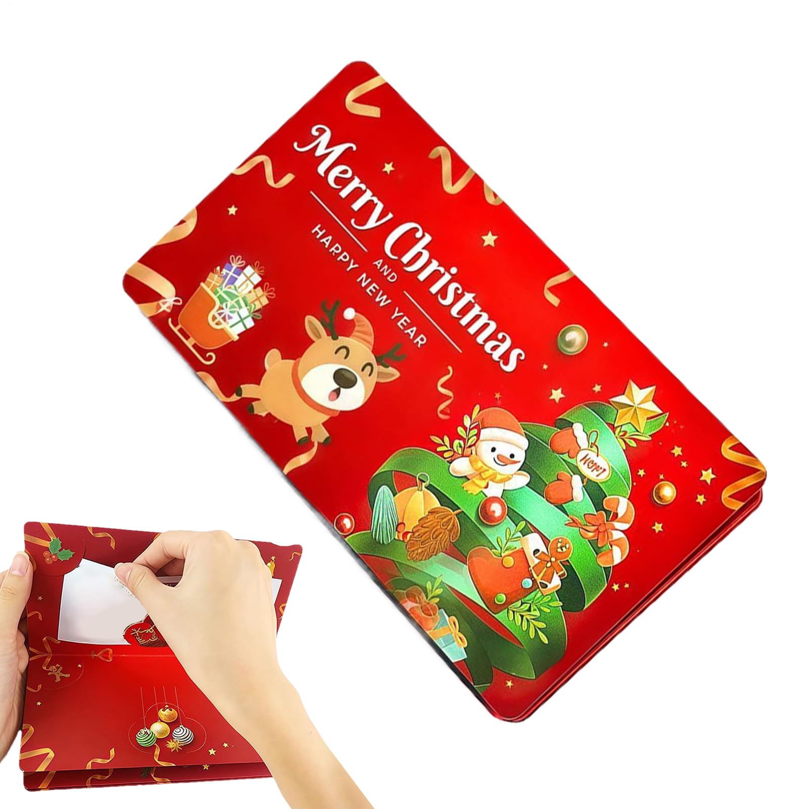Hucha de Navidad, 10 Compartimentos, Soporte Plegable Festivo, Hucha de Navidad, para Festival, propuesta de Matrimonio, día de San Valentín, niños, cumpleaños, Adultos, Amigos, niños, Hombres