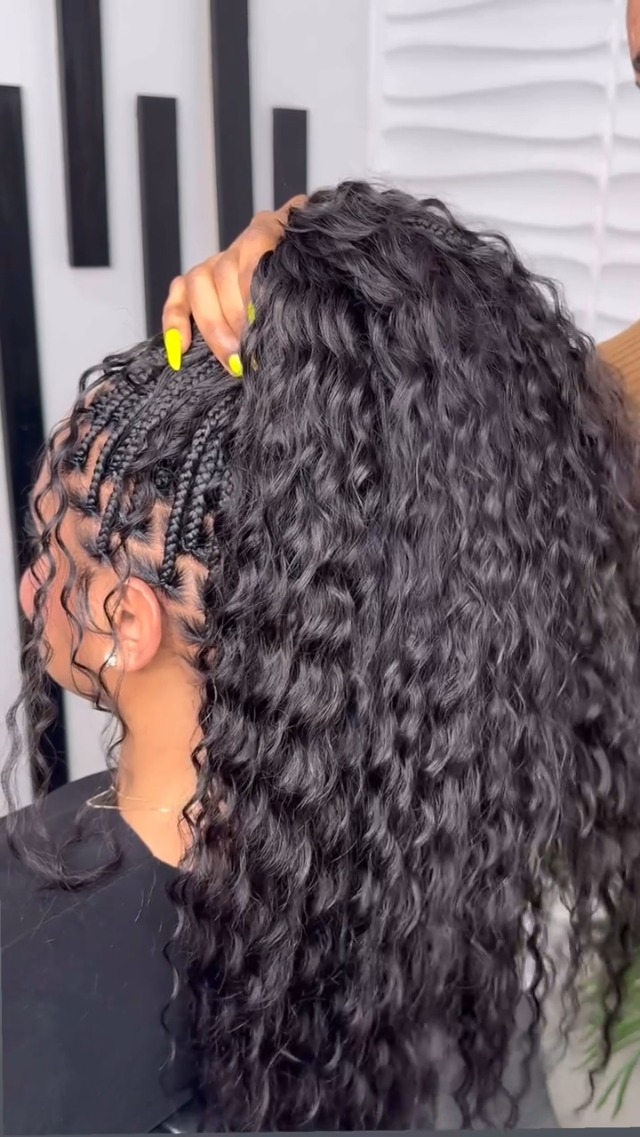 150g 18 Inch Curly Human Hair Extensions for Boho Braids Sew-In Amazon.com : Human Braiding Hair for Boho Braids,150g 18  main image 2