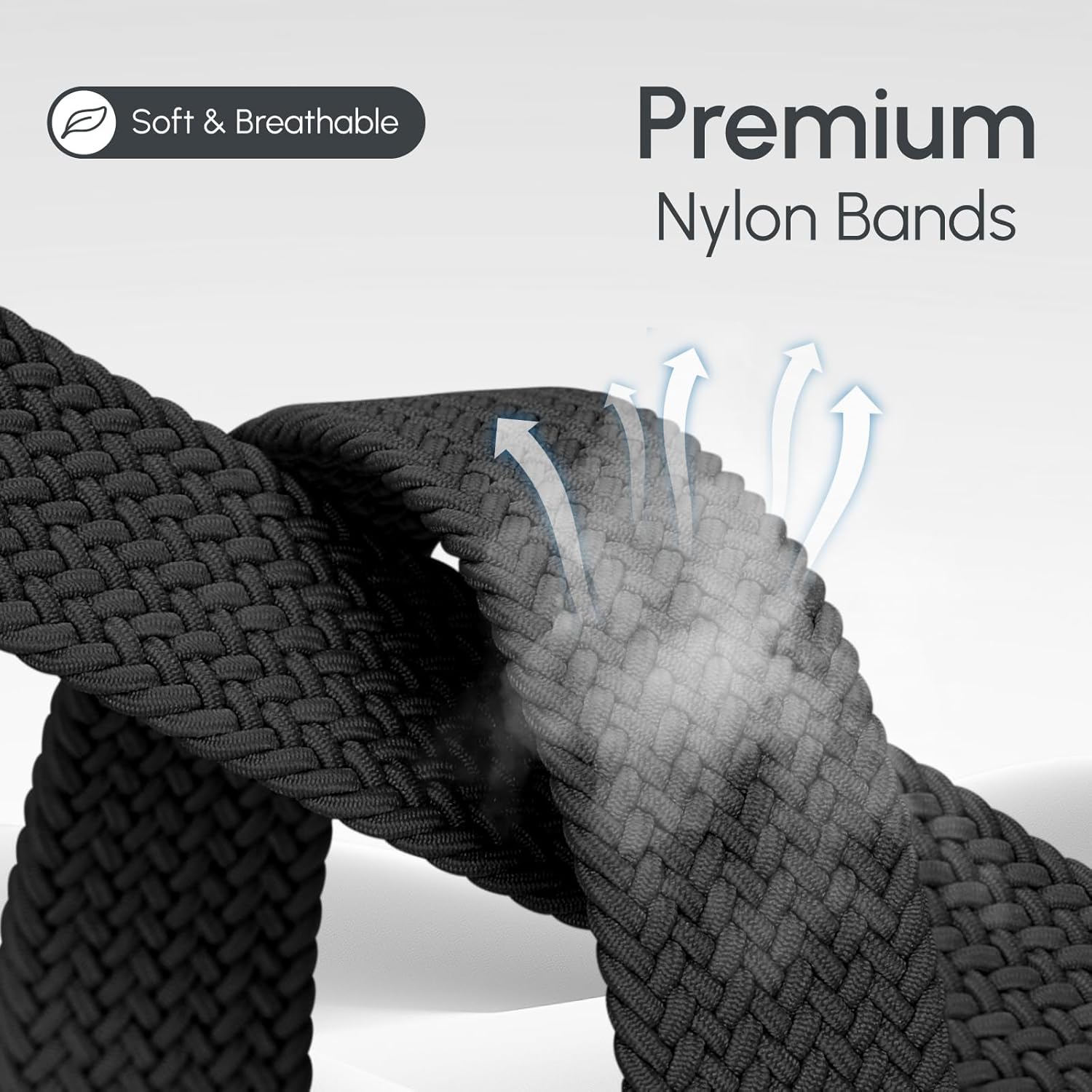 Braided Stretchy Band Compatible with Apple Watch Bands 38mm 40mm 41mm 42mm 44mm 45mm 46mm 49mm Women Men, Soft Nylon Sport Elastic Strap for iWatch Band Series 11 10 SE 9 8 7 6 5 4 Ultra 3 2 1 - Image 3