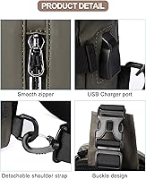 Vista 30 de Mochila cruzada pequeña negra para hombre y mujer, H-Negro, S, Moda