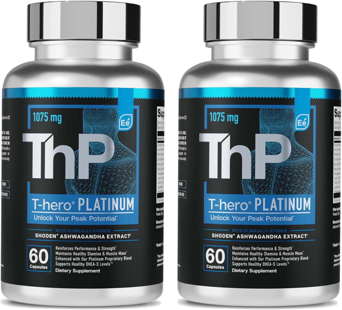 Essential Elements T-Hero - Daily Testosterone Support for Men - Promotes Vitality & Drive - with Ashwagandha, Shilajit, Boron, DIM - 60 Count - 30 Servings