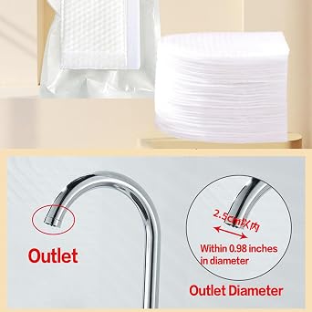 2026 New Faucet Filter Cotton Bag, 10/20/30/50/100Pcs Faucet Filter Bag for Filtering tap Water, Cotton Filter Bag for Faucet, Kitchen Sink (50PCS)