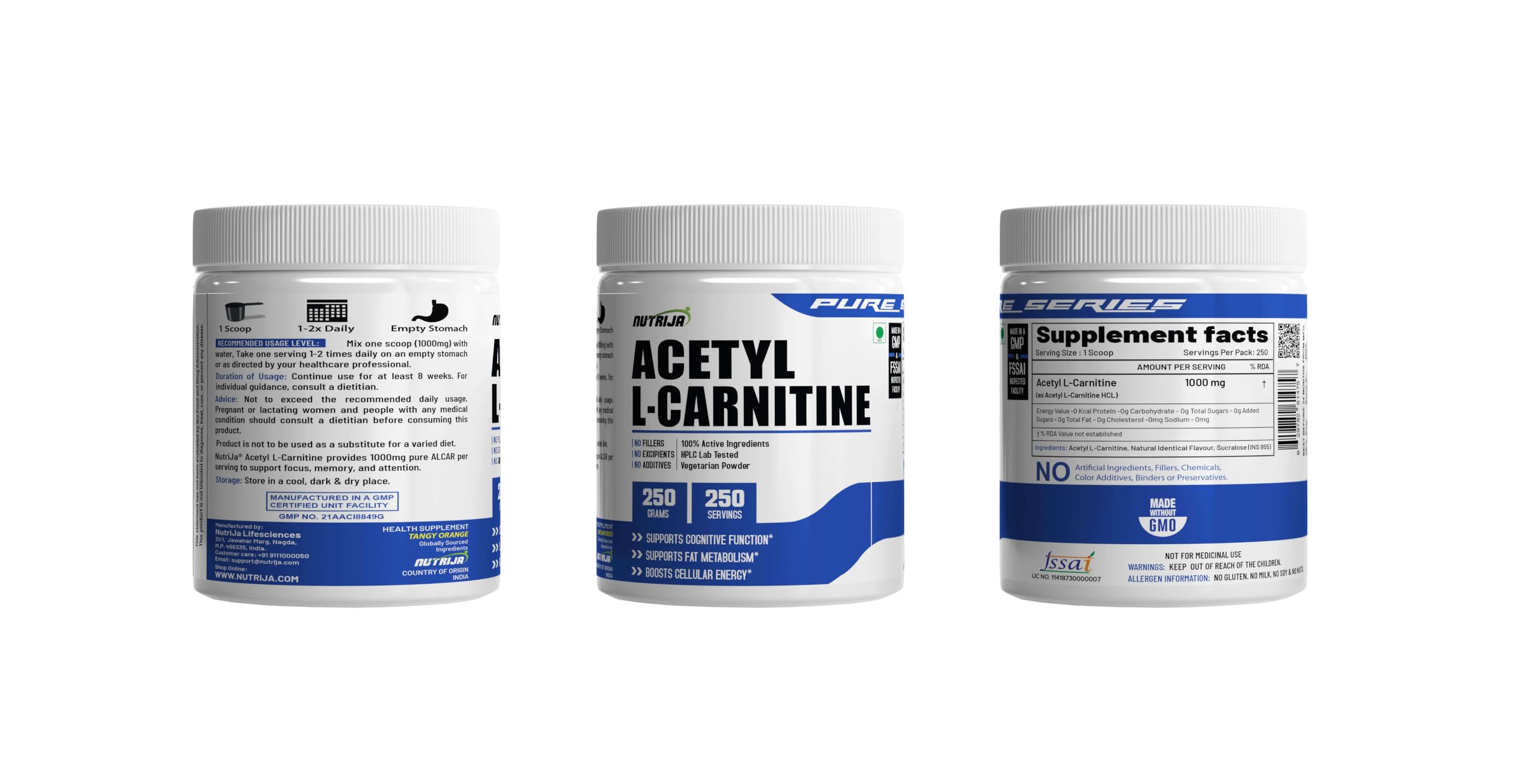 acetil l carnitina powder taste NutriJa Acetyl L-Carnitine HCl 250g | Pure ALCAR 1000mg Per Scoop | Cognitive, Focus & Energy Support | Tangy Orange Flavour APLB - Glutathione Niacinamide laboratory water Flavor:Gummy Bear