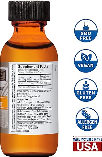 Miniatura 14 de Argentyn 23 Apoyo inmunológico profesional - Plata coloidal, hidrosol de plata bio-activo, 23 ppm, gotero líquido, 2 onzas líquidas (2.0 fl oz)