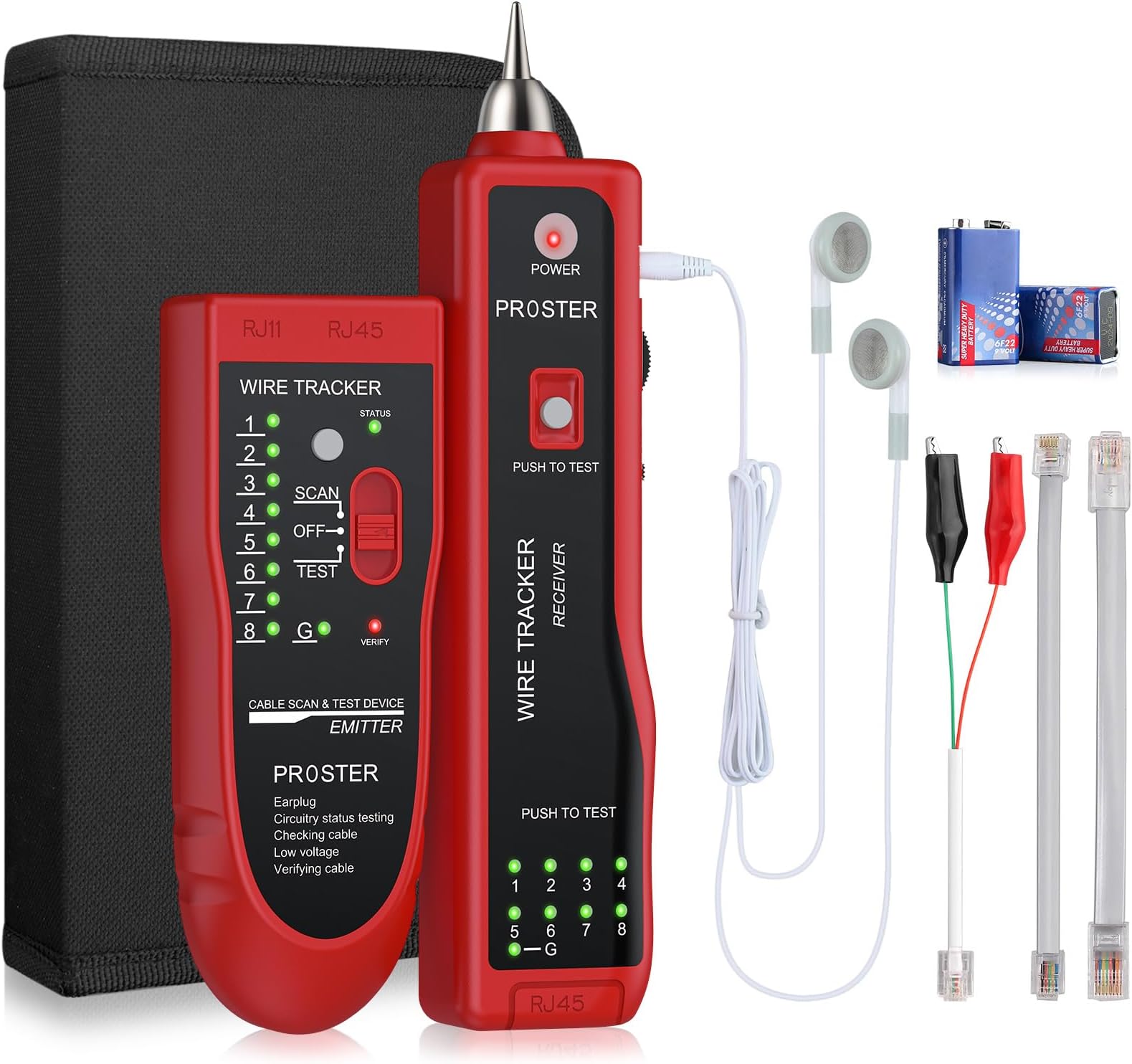 Wire Tracker RJ11 RJ45 Network Cable Finder Toner Tracer