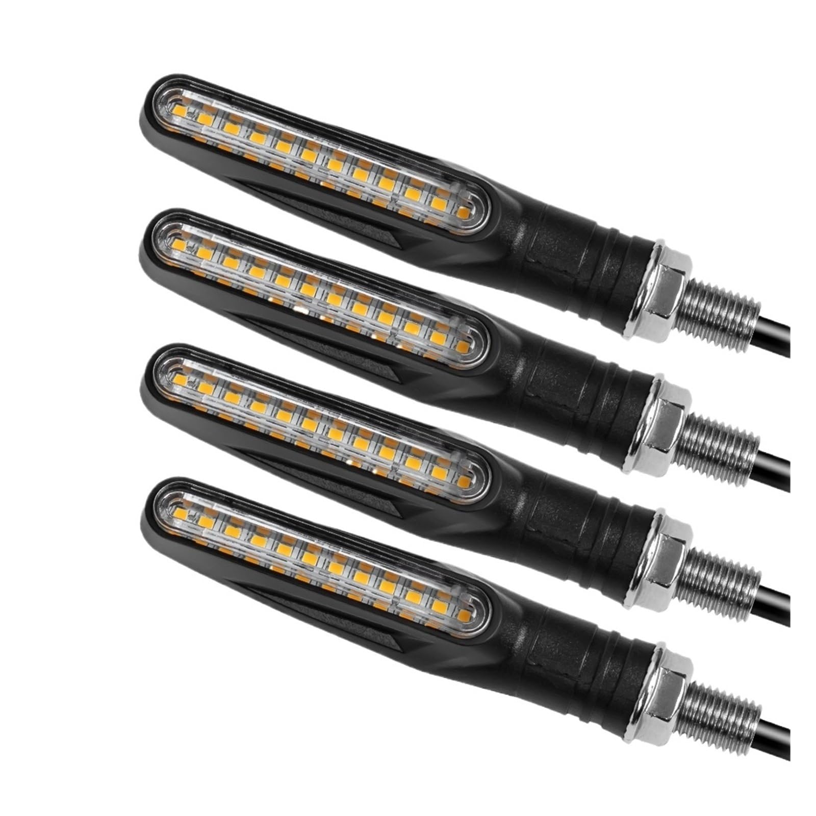 Motorcycle Flashing Lights Turn Sequential Signals LED Blinker Flowing Water Bendable Tail Stop Indicators Signal(4PCS)