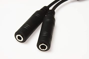 Wirenest GA Headset to Helicopter Adapter, Durable Molded Connectors, .206 and .25 Jacks to U-174 Plug