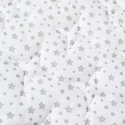 Miniatura 10 de Moonsea Alfombra redonda de juego para niños, alfombra de guardería de estrellas rosas para bebé, alfombra de juego antideslizante suave para