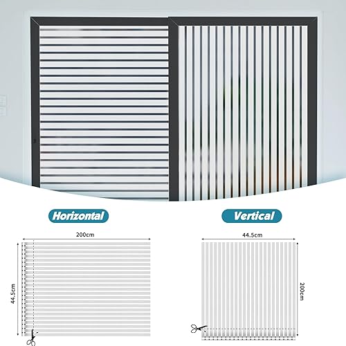Miniatura 4 de Niviy Película esmerilada para ventana, calcomanía de privacidad para ventana, película de vinilo no adhesiva extraíble, estática, protección UV,