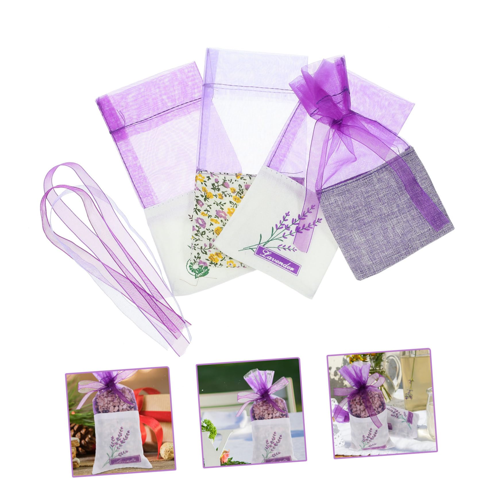 Zerodeko 72piezas Bolsas De Vacías Diseño Floral De Aromáticas Para Relajación y Color y Flores