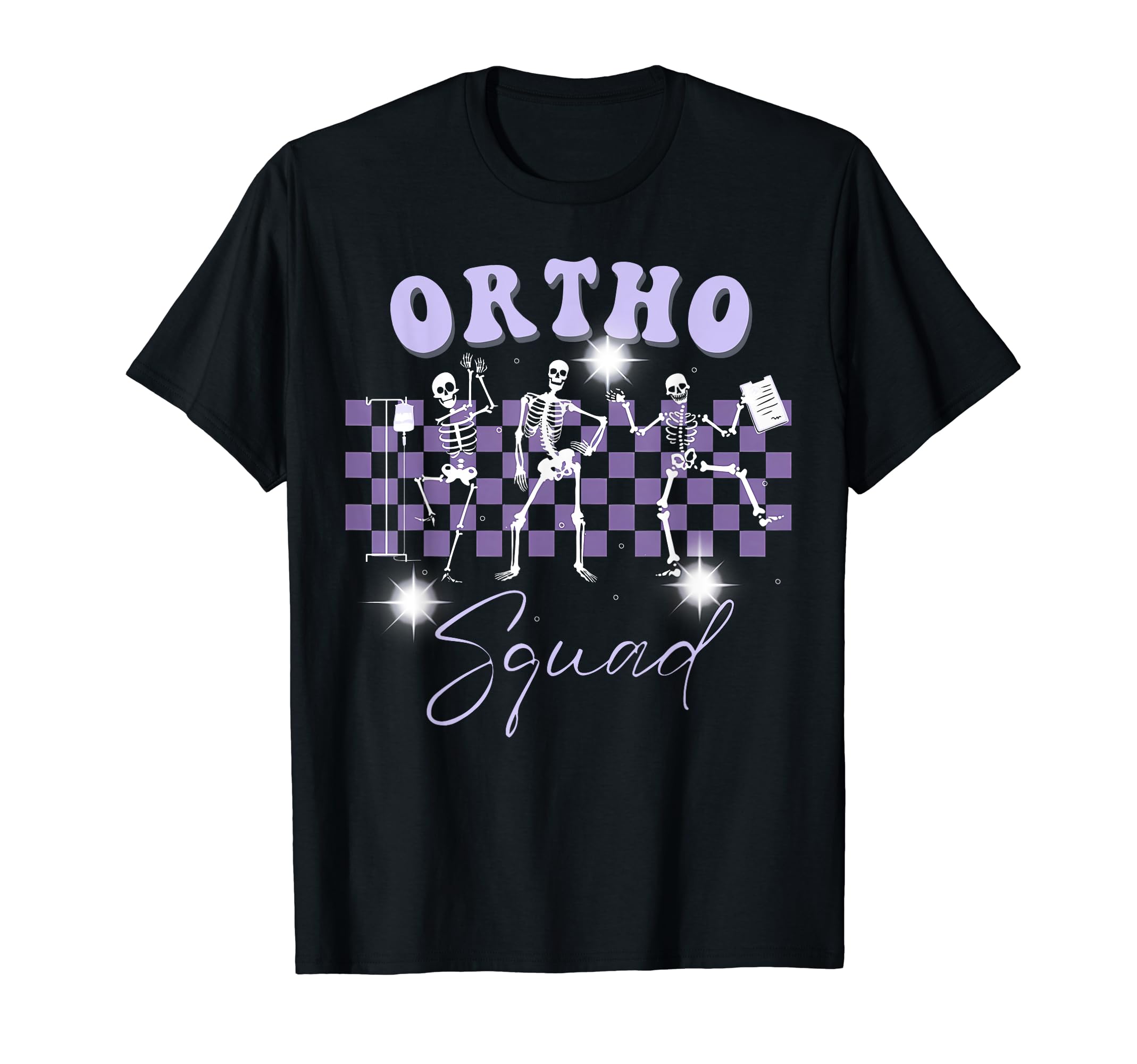 Retro Ortho Squad Dancing Skeleton Nurse RNRetro Ortho Squad Dancing Skeleton Orthopedic Nurse RN T-Shirt