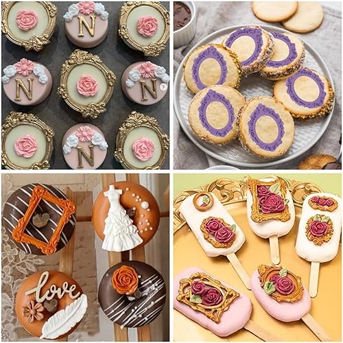 Vista 5 de Molde de silicona para fondant, 2 unidades, rosas, flores, chocolate, para decoración de pasteles de boda, dulces, azúcar, pastel, cupcake, arcilla