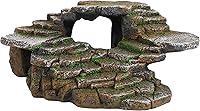 Vista 9 de PENN-PLAX Reptology Shale Scape Step Ledge, resina decorativa para acuarios y terrarios, ideal para reptiles, anfibios y peces, tamaño pequeño
