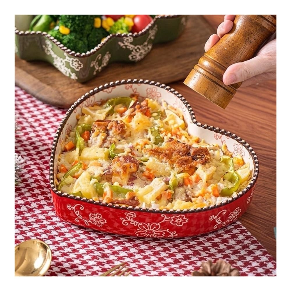 Forma do pieczenia, 1000 ml Kreatywna, nieprzywierająca płyta do pieczenia w piekarniku, ceramiczna, szeroka, makaronowa(Green)