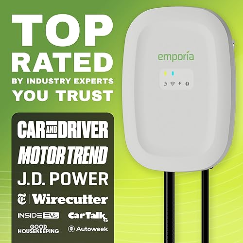 Miniatura 2 de EMPORIA Cargador EV de nivel 2 – NEMA 14-50 EVSE con conector J1772 – Cargador EV de 48 amperios nivel 2, estación de carga de vehículos eléctricos