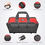 TOPEX Sac à Outils de 16 po Organisateur à Poches Multiples Haute Capacité avec Bandoulière Ajustable et 8 Poches pour Voitures, Perceuse, Jardin, Électricien, Techniciens