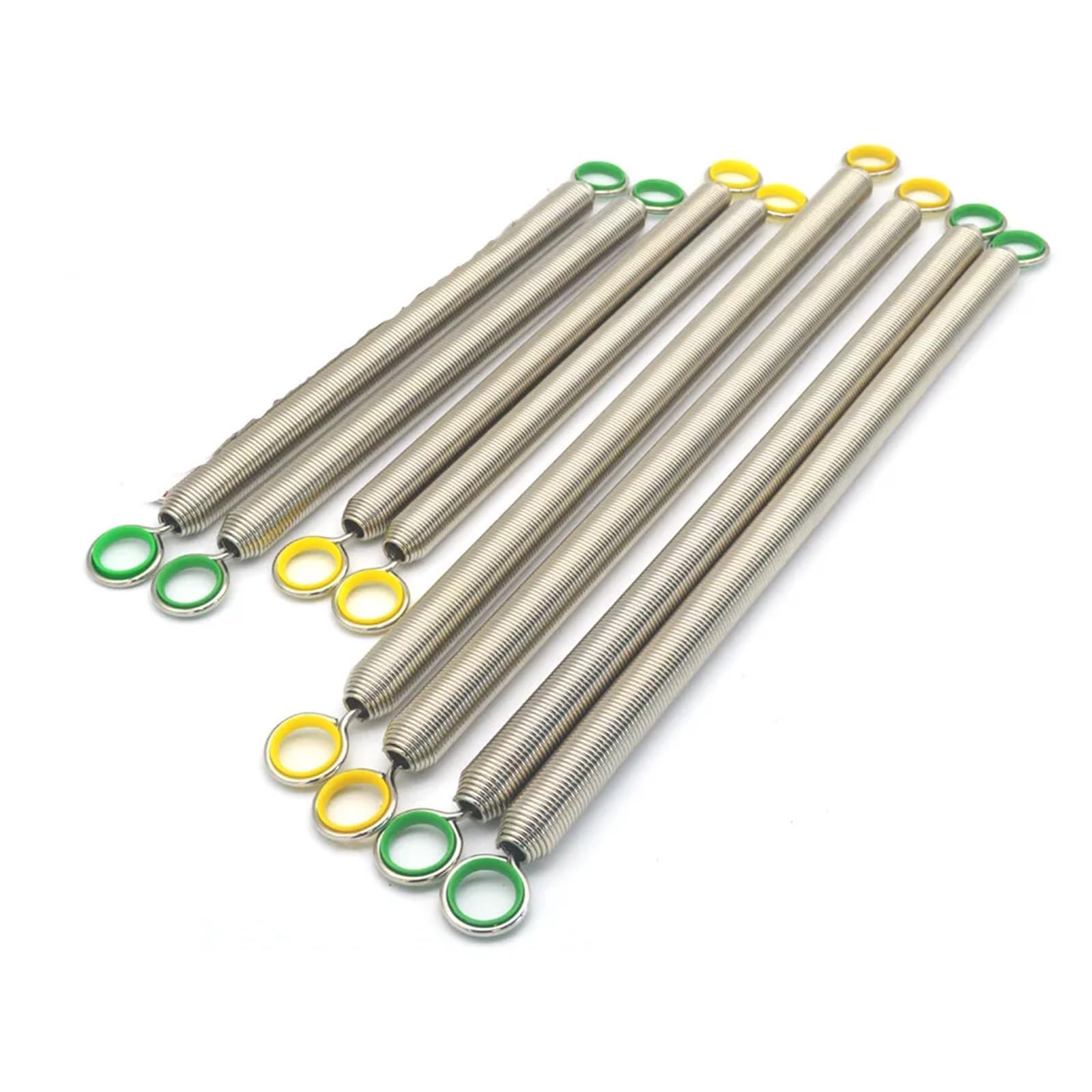 Ghhzml 8Pcs Pilates Reformer Springs Pilates Wall Board Units Springboard Wooden Pilates Equipment Yoga And Meditation Music Wire Steel Spring Set