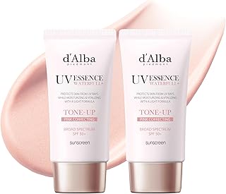 [2 ea] d'alba Piedmont Waterfull Tone-Up Sunscreen Serum BROAD SPECTRUM SPF 50 + Korean Sunscreen for Face, All Skin Tones (2 x 1.69 fl.oz.)