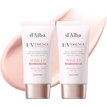 [2 ea] d'alba Piedmont Waterfull Tone-Up Sunscreen Serum BROAD SPECTRUM SPF 50 + Korean Sunscreen for Face, All Skin Tones (2 x 1.69 fl.oz.)
