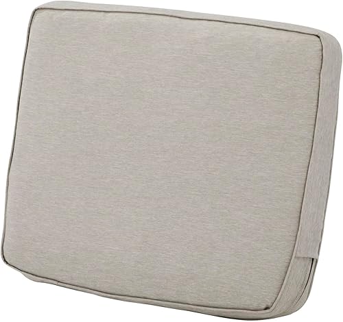 Vista 34 de Classic Accessories Montlake FadeSafe - Cojín acolchado resistente al agua de 21 x 20 x 4 pulgadas para patio, respaldo ancho, color gris