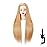 Hairingrid 26-28 Mannequin Head Hair Styling Training Head Manikin Cosmetology Doll Head Synthetic Fiber Hair and Free Clamp Holder (Golden)