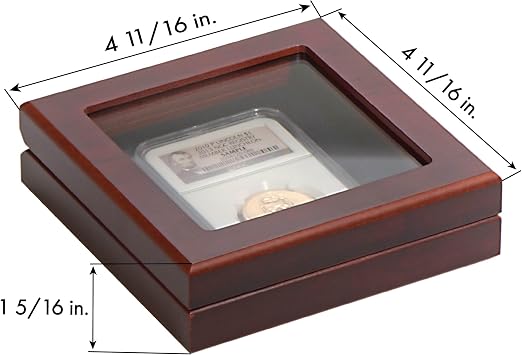 Leuchtturm LIGHTHOUSE - VOLTERRA Single Slab Coin Box with See Through Glass Lid for PCGS, NGC, ANACS, IGC, and More