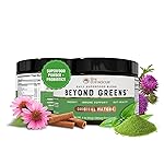 Live Conscious Beyond Greens Superfood Powder - Delicious Debloating Super Greens Powder - Matcha Greens Blend w/Chlorella, Echinacea, Probiotics for Immune Support & Energy
